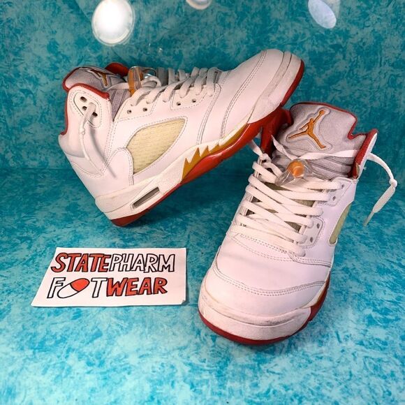 Nike Air Jordan 5 GS 'Fire Red/Sunset - Picture 1 of 7
